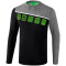 erima 5-C Langarmshirt black/greymelange/white 3XL