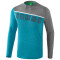 erima 5-C Langarmshirt oriental blue mel./grey mel./white 3XL