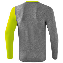 erima 5-C Langarmshirt grey melange/lime pop/black XL