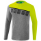erima 5-C Langarmshirt grey melange/lime pop/black 152