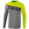 erima 5-C Langarmshirt grey melange/lime pop/black 164