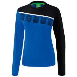 erima 5-C Langarmshirt Damen new royal/black/white 36