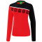 erima 5-C Langarmshirt Damen red/black/white 36