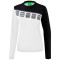erima 5-C Langarmshirt Damen white/black/dark grey 34