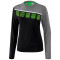 erima 5-C Langarmshirt Damen black/greymelange/white 38