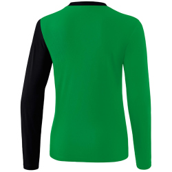 erima 5-C Langarmshirt Damen smaragd/black/white 34