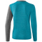 erima 5-C Langarmshirt Damen oriental blue mel./grey mel./white 34