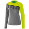 erima 5-C Langarmshirt Damen grey melange/lime pop/black 38