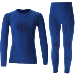 UYN Visyon 2.0 langes Funktionsunterwäsche-Set Kinder A254 - royal blue 8/9 (126-137 cm)