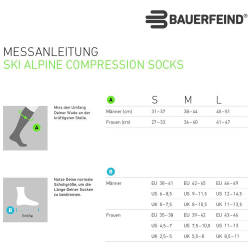BAUERFEIND SPORTS Ski Alpine Kompressionssocken Damen