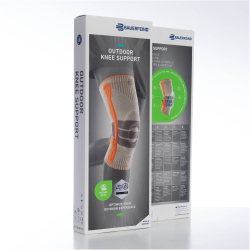 BAUERFEIND SPORTS Outdoor Kniebandage sandstone/orange XXL