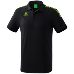 erima Essential 5-C Poloshirt black/green gecko L
