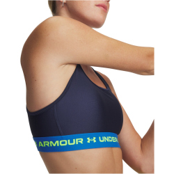 UNDER ARMOUR Armour Mid Crossback Sport-BH Damen 403 - washed navy/blue atlantis/high vis yellow XS