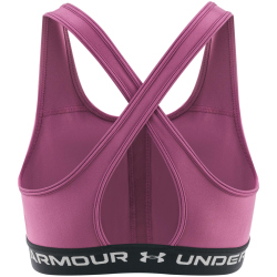 UNDER ARMOUR Armour Mid Crossback Sport-BH Damen 661 - fuchsia dusk/black/white L