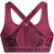 UNDER ARMOUR Mid Crossback Print Sport-BH Damen 659 - fuchsia dusk/dark maroon S