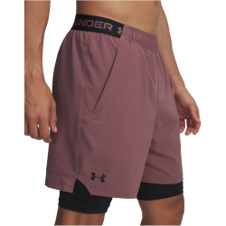 UNDER ARMOUR Vanish Woven 2in1 Trainingsshorts Herren 651 - maroon mist/black S