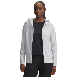 UNDER ARMOUR OutRun the Storm wasserabweisende Laufjacke Damen 014 - halo gray/squad orange M