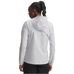 UNDER ARMOUR OutRun the Storm wasserabweisende Laufjacke Damen 014 - halo gray/squad orange M