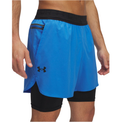 UNDER ARMOUR Vanish Elite 2in1 Trainingsshorts Herren 402 - blue atlantis/black XXL