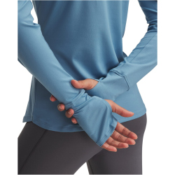 UNDER ARMOUR Qualifier Run 1/2-Zip Laufshirt Damen 418 - blue smoke/reflective M