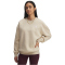 UNDER ARMOUR Essential OverSized Fleece Shirt Damen 305 - city khaki light heather/white M