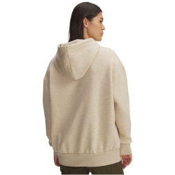 UNDER ARMOUR Essential OverSized Fleece Hoodie Damen 305 - city khaki light heather/white L