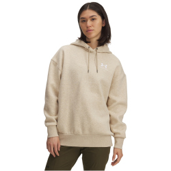 UNDER ARMOUR Essential OverSized Fleece Hoodie Damen 305 - city khaki light heather/white M