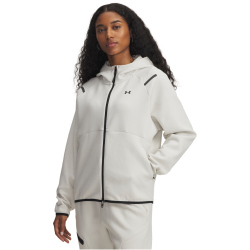 UNDER ARMOUR Unstoppable Fleece Kapuzenjacke Damen 110 - summit white/black XS