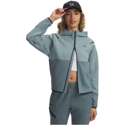 UNDER ARMOUR Unstoppable Fleece Kapuzenjacke Damen 323 - serpentine/jasper blue/black M