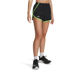 UNDER ARMOUR Fly-By Shorts Damen 014 - black/hyper green/reflective XS