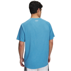 UNDER ARMOUR Tech Strukturiertes Trainingsshirt Herren 453 - ether blue/white XS