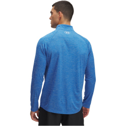 UNDER ARMOUR Tech Textured 1/2-Zip Trainingsshirt Herren 402 - blue atlantis/white S