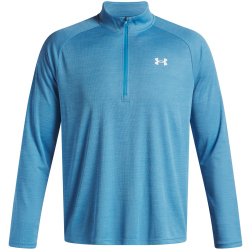 UNDER ARMOUR Tech Textured 1/2-Zip Trainingsshirt Herren 453 - ether blue/white M