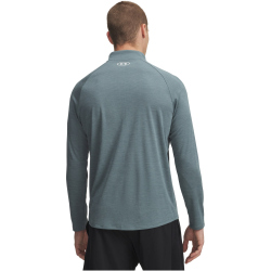 UNDER ARMOUR Tech Textured 1/2-Zip Trainingsshirt Herren 587 - jasper blue/white XXL
