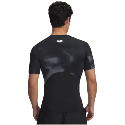 UNDER ARMOUR HeatGear Printed Funktionsshirt Herren 003 - black/white XXL