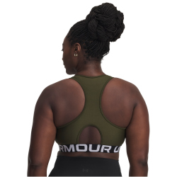 UNDER ARMOUR HeatGear Armour Mid Support Sport-BH Damen 308 - expedition green/white L
