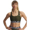UNDER ARMOUR HeatGear Armour Mid Support Sport-BH Damen 308 - expedition green/white L