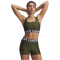 UNDER ARMOUR HeatGear Armour Mid Support Sport-BH Damen 308 - expedition green/white M