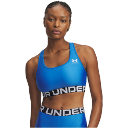 UNDER ARMOUR HeatGear Armour Mid Support Sport-BH Damen 402 - blue atlantis/white S