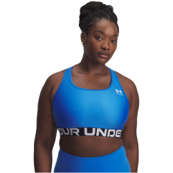 UNDER ARMOUR HeatGear Armour Mid Support Sport-BH Damen 402 - blue atlantis/white XS