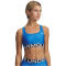 UNDER ARMOUR HeatGear Armour Mid Support Sport-BH Damen 402 - blue atlantis/white XS