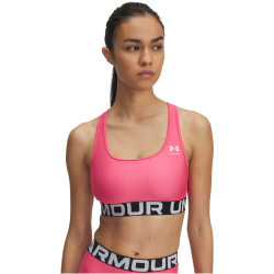 UNDER ARMOUR HeatGear Armour Mid Support Sport-BH Damen 672 - super pink/white S