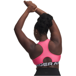 UNDER ARMOUR HeatGear Armour Mid Support Sport-BH Damen 672 - super pink/white S