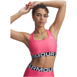 UNDER ARMOUR HeatGear Armour Mid Support Sport-BH Damen 672 - super pink/white S
