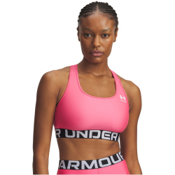 UNDER ARMOUR HeatGear Armour Mid Support Sport-BH Damen 672 - super pink/white S
