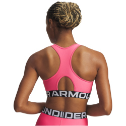 UNDER ARMOUR HeatGear Armour Mid Support Sport-BH Damen 672 - super pink/white S