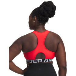 UNDER ARMOUR HeatGear Armour Mid Support Sport-BH Damen 713 - racer red/white M