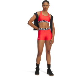 UNDER ARMOUR HeatGear Authentics Shorty Damen 713 - racer red/white S