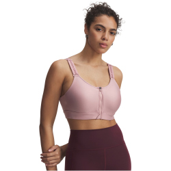 UNDER ARMOUR Infinity 2.0 High Support Zip Sport-BH Damen 673 - tourmaline pink/maroon mist XS A-C