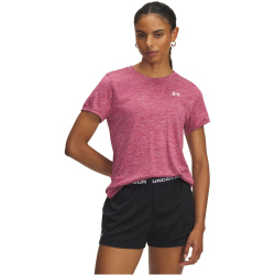 UNDER ARMOUR Tech Twist T-Shirt Damen 659 - fuchsia dusk/white S
